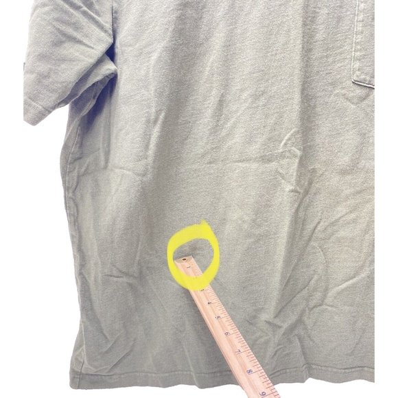 Men's Green Construction CAT Caterpillar XXL Label Pocket T-Shirt Workwear As is - Picture 2 of 9